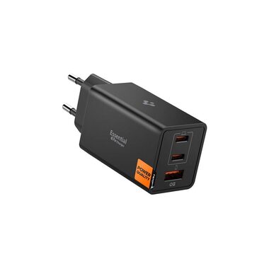 Spigen Essential EE673EU 67W / čierna / Nabíjačka / 2x USB-C / USB-A