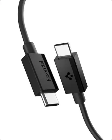 Spigen ACA08718 Essential USB-C na USB-C 60W kábel 1m čierna / USB 2.0
