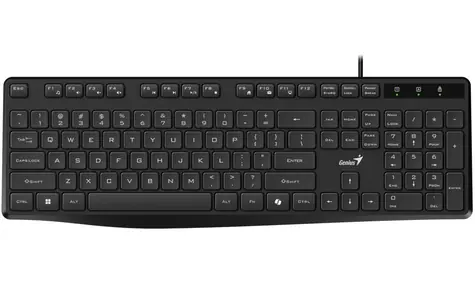 Genius KB-117S čierna / Drôtová klávesnica / Copilot / USB / CZ+SK layout