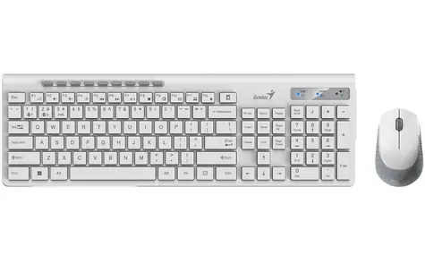 Genius SlimStar 8230 biela / Bezdrôtový set Bluetooth + 2.4GHz / USB / CZ+SK layout