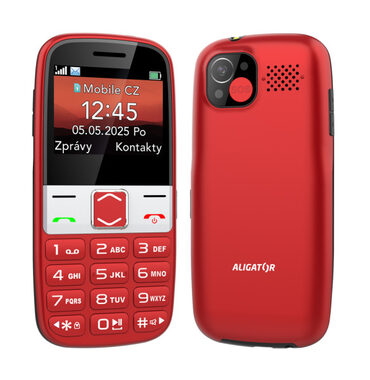Aligator A775 Senior červený + stolná nabíjačka