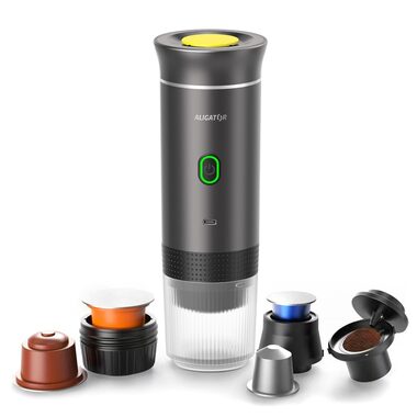 Aligator PortaCaffé 3v1 / šedý / Prenosný kávovar 