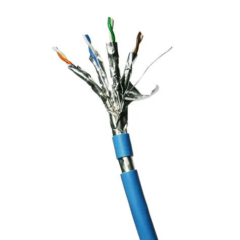 DATACOM F/FTP Cat6a drôt 500m modrá