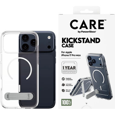 PanzerGlass CARE kryt Apple iPhone 17 Pro Max Kickstand strieborný/biely MagSafe 