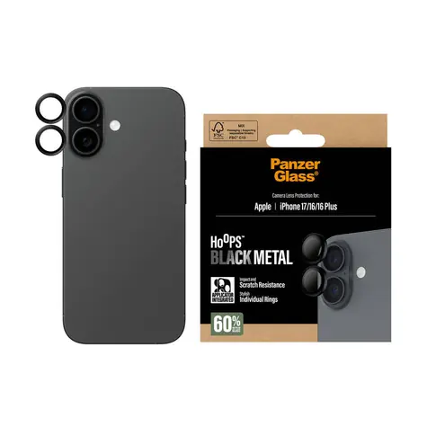 PanzerGlass Hoops Apple iPhone 17/16/16 PLUS čierne