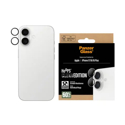 PanzerGlass Hoops Apple iPhone 17/16/16 PLUS číre
