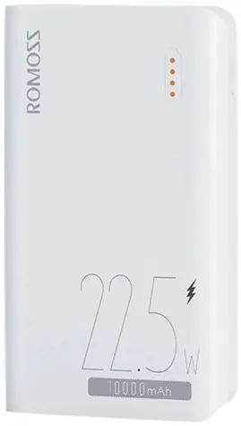 Romoss SENSE4SF 10000 mAh biela / Powerbanka / 22.5W / 2x USB-A + 1x USB-C + Lightning + microUSB  