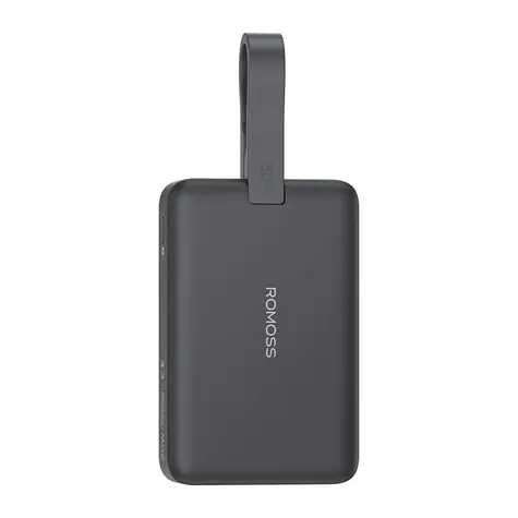 Romoss WMS10 10000mAh čierna / Powerbanka / 30W / USB-C + Lightning + kábel