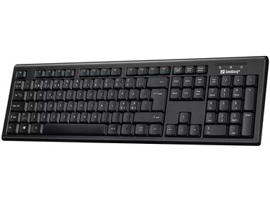 Sandberg USB Wired Office Keyboard Nord čierna / klávesnica / drôtová / USB