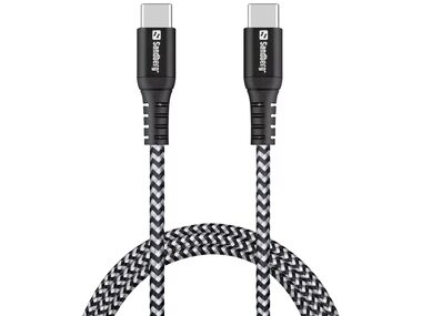Sandberg Survivor USB-C Cable 1M 100W / nabíjací kábel USB-C na USB-C