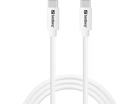 Sandberg USB-C Charge Cable 1M 65W biela / nabíjací kábel USB-C na USB-C