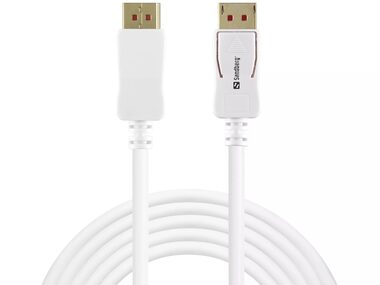 Sandberg DisplayPort 1.4 8K60Hz 2m biela / kábel DP na DP