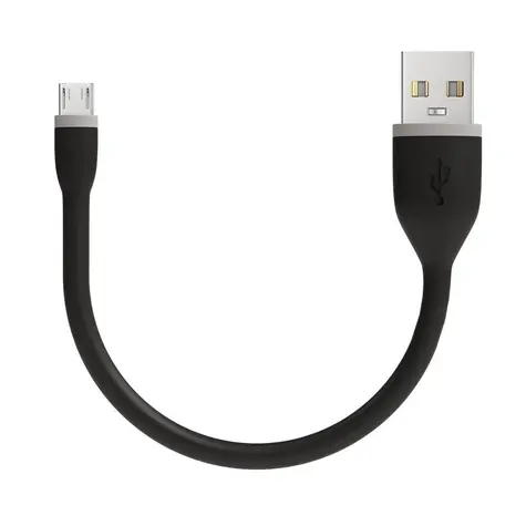Satechi Flexible kábel USB - microUSB 0.15m čierna