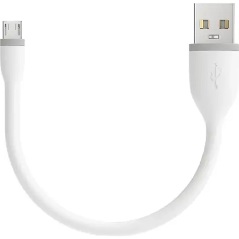 Satechi Flexible kábel USB - microUSB 0.15m biela
