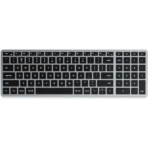 Satechi klávesnica Slim X2 šedá / bezdrôtová klávesnica / Bluetooth / USB-C / podsvietená
