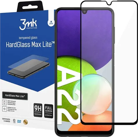 3mk HardGlass Max Lite ochranné sklo pre Samsung Galaxy A22 4G Black