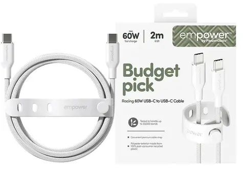 PanzerGlass empower 60W USB-C to USB-C Cable USB 2.0 2M biela
