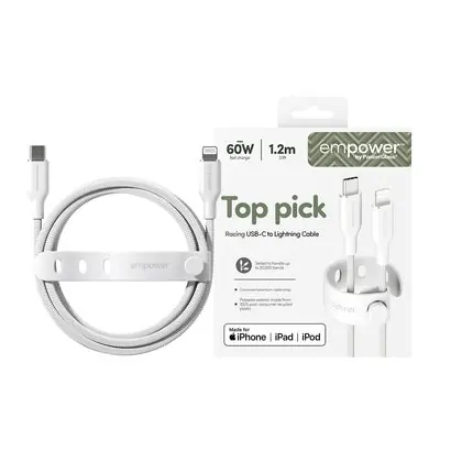 PanzerGlass empower 60W USB-C to Lightning USB 2.0 1.2m biela
