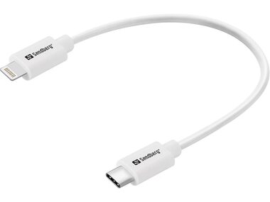 Sandberg USB-C PD to Lightning MFI 0.2M biela / nabíjací kábel USB-C na Lightning