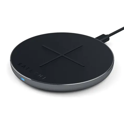 Satechi Aluminum Wireless Charger sivá / Bezdrôtová nabíjačka / USB-C / Qi / 10W