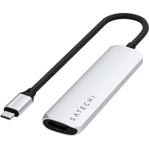 Satechi 4in1 USB-C Slim Multiport strieborná / adaptér / USB-C / HDMI / 2x USB-A / PD 100 W