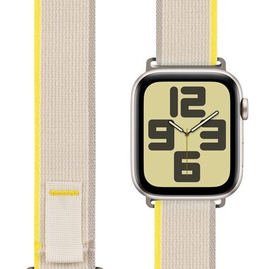 Obal:Me Textilný Remienok pre Apple Watch 42-49mm ML Beige/Yellow