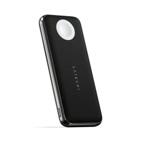 Satechi Quatro Wireless sivá / bezdrôtová powerbanka / puk pre Apple Watch / USB-C / USB-A / Qi / 10000 mAh / PD