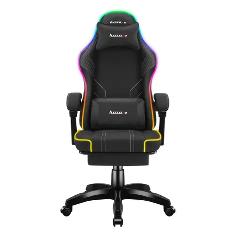 Huzaro Force 3.7 RGB čierna / Herná stolička / nastaviteľná / nosnosť až 140 kg / látka