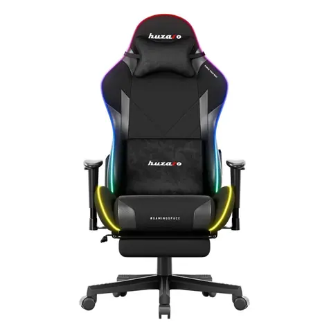 Huzaro Force 5.7 RGB čierna / Herná stolička / nastaviteľná / nosnosť až 136 kg / látka