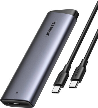 Ugreen CM767 pre SSD SATA M.2 NVMe šedá / externý box pre SSD M.2 / USB-C / USB-A