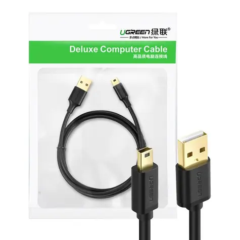 Ugreen 10355B mini USB (samec) na USB 2.0 čierna / 1m