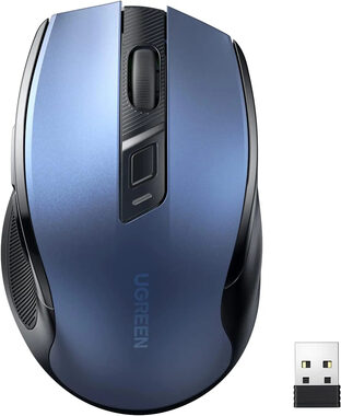 Ugreen MU006 Portable Wireless Mouse modrá / bezdrôtová myš / 2.4GHz 