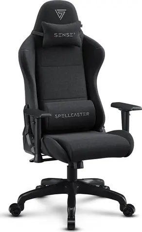 SENSE7 Spellcaster FUKU čierna / Herná stolička / Látka / nastaviteľné / pojazdové kolieska / nosnosť 150 kg 