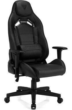 SENSE7 Vanguard čierna / Herná stolička / umelá koža / nastaviteľné / pojazdové kolieska / nosnosť 150 kg