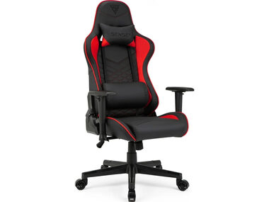 SENSE7 Spellcaster čierno-červená / Herná stolička / Ekokoža / nastaviteľné / pojazdové kolieska / nosnosť 150 kg 