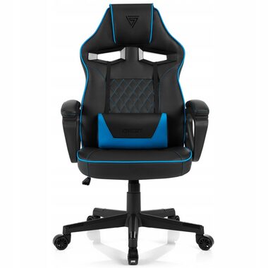 SENSE7 Knight čierno-modrá / Herná stolička / umelá koža / nastaviteľné / pojazdové kolieska / nosnosť 120 kg 