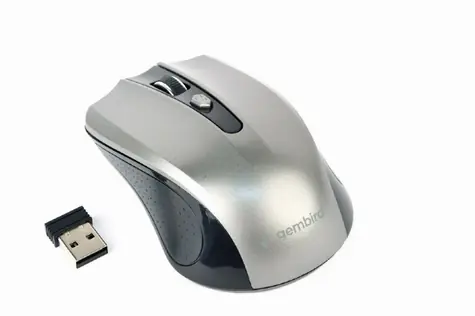 Gembird MUSW-4B-04-BG čierno-šedá / bezdrôtová optická myš / 1600 DPI / nano USB 1.1 / 4 tlačidlá
