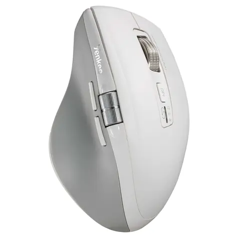 YENKEE YMS 2095W SPIN biela / bezdrôtová myš / optická / 4800 DPI / 7 tlačidiel / 2.4GHz / Bluetooth 5.1