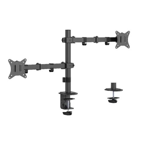 Gembird MA-D2-03 Držiak 2 monitorov na stôl čierna / do 32” a 9 kg / naklápací