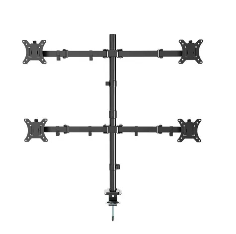 Gembird MA-D4-01 Držiak 4 monitorov na stôl čierna / do 32” a 10 kg / naklápací