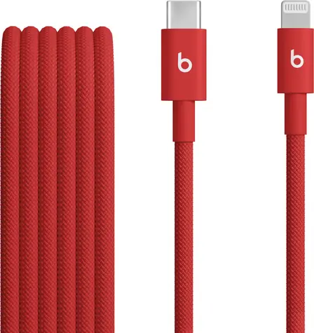 Beats kábel USB-C (M) - Lightning (M) 1.5m červená / opletený