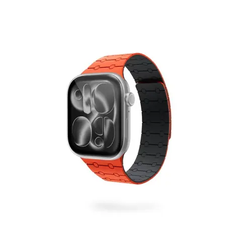 Epico Magnetic+ Silicone magnetický remienok pre Apple Watch SE (40mm)/Series 1-11 (38/40/41/42mm) oranžová 