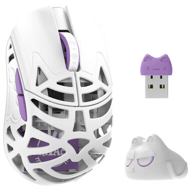 WLMOUSE Beast Miao biela / bezdrôtová myš / optická / 30000 DPI / 5 tlačidiel / 2.4GHz / USB-C 