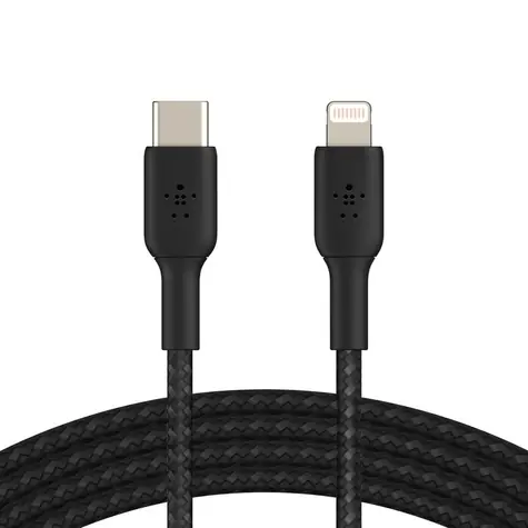 Belkin BOOST CHARGE kábel opletený USB-C na Lightning čierna / 1m 