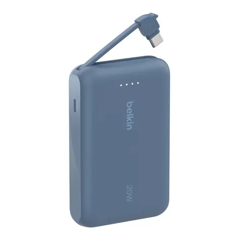 Belkin BOOST CHARGE PowerBanka 10000mAh + integrovaný kábel modrá / 20W PD / USB-C