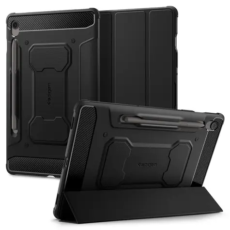 Rozbalené - Spigen Rugged Armor Pre ochranný kryt pre Samsung Galaxy Tab S10 FE+ čierna / rozbalené