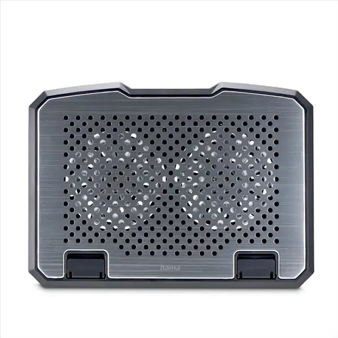 HAMA chladiaci stojan pre notebook Aluminium strieborná / naklápacia / 2 ventilátory / modré podsvietenie / tichý chod