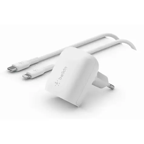 Belkin BOOST CHARGE charger biela / nabíjačka USB-C / 20W / PD / s 1m káblom USB-C na Lightning