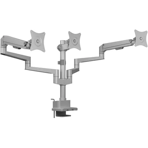 Icy Box IB-MS525-T sivá / držiak monitorov na stôl / 3 monitory / až 30" / VESA 75x75 - 100x100 / nosnosť 7kg na rameno