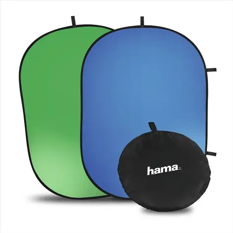 HAMA skládacia pozadia 2v1 zelená-modrá / 150x200 cm